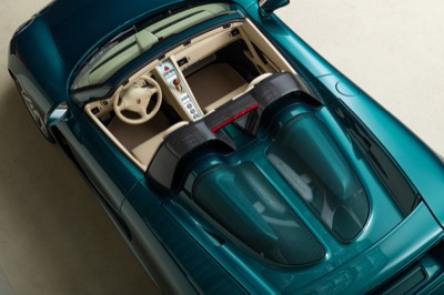 Overhead view of Canepa Carrera GT SC #01 cockpit and engine intakes