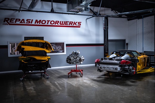 Porsche GT under service at Repasi Motorwerks